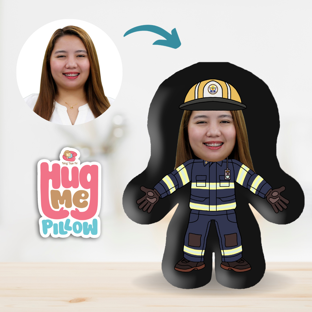 Firefighter in Blue Suit - Hug Me Pillow
