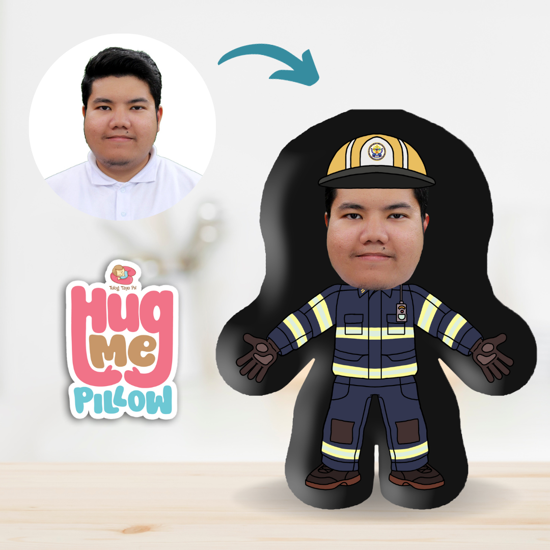 Firefighter in Blue Suit - Hug Me Pillow