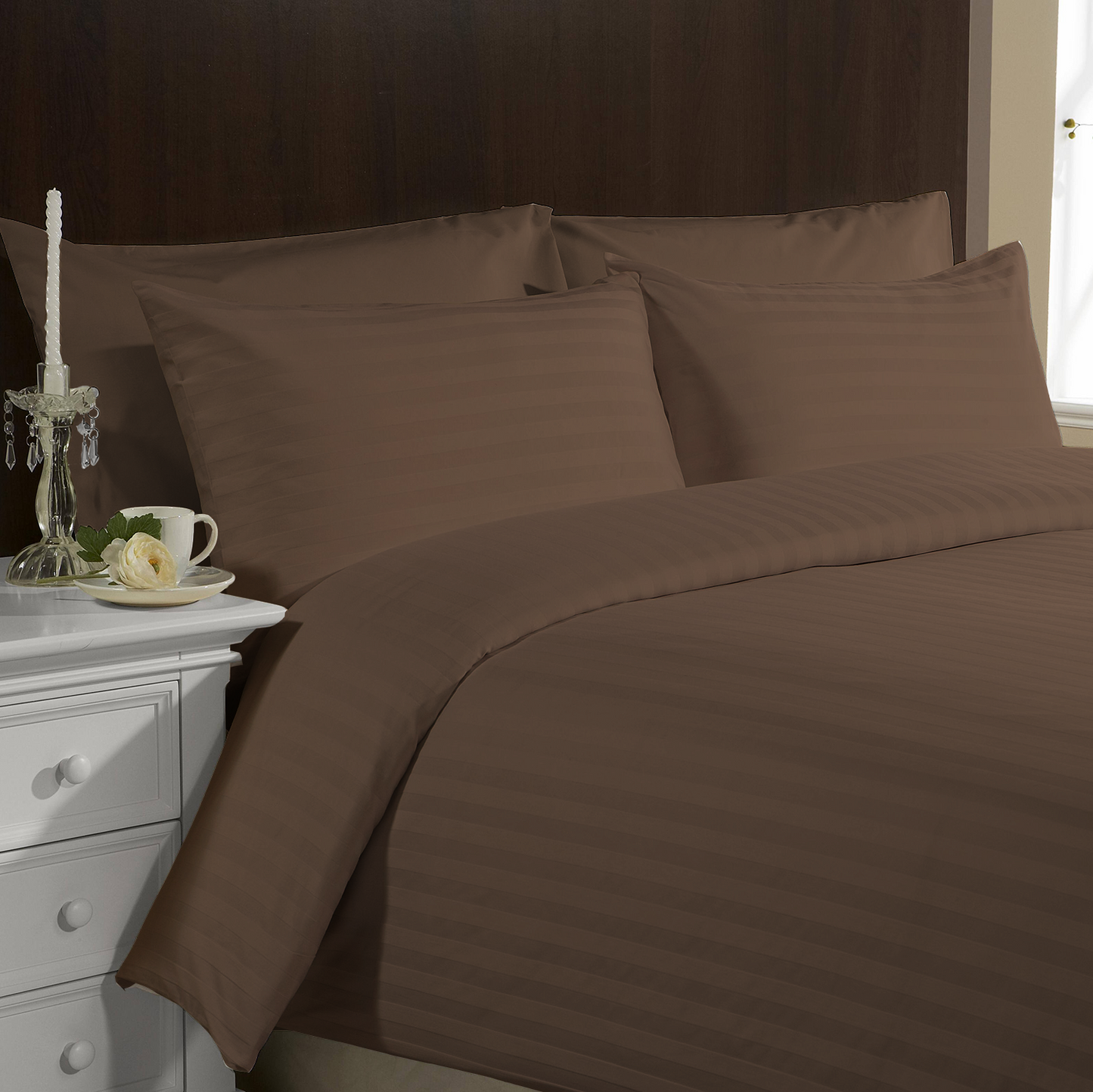 Brown Hotel Stripes Beddings