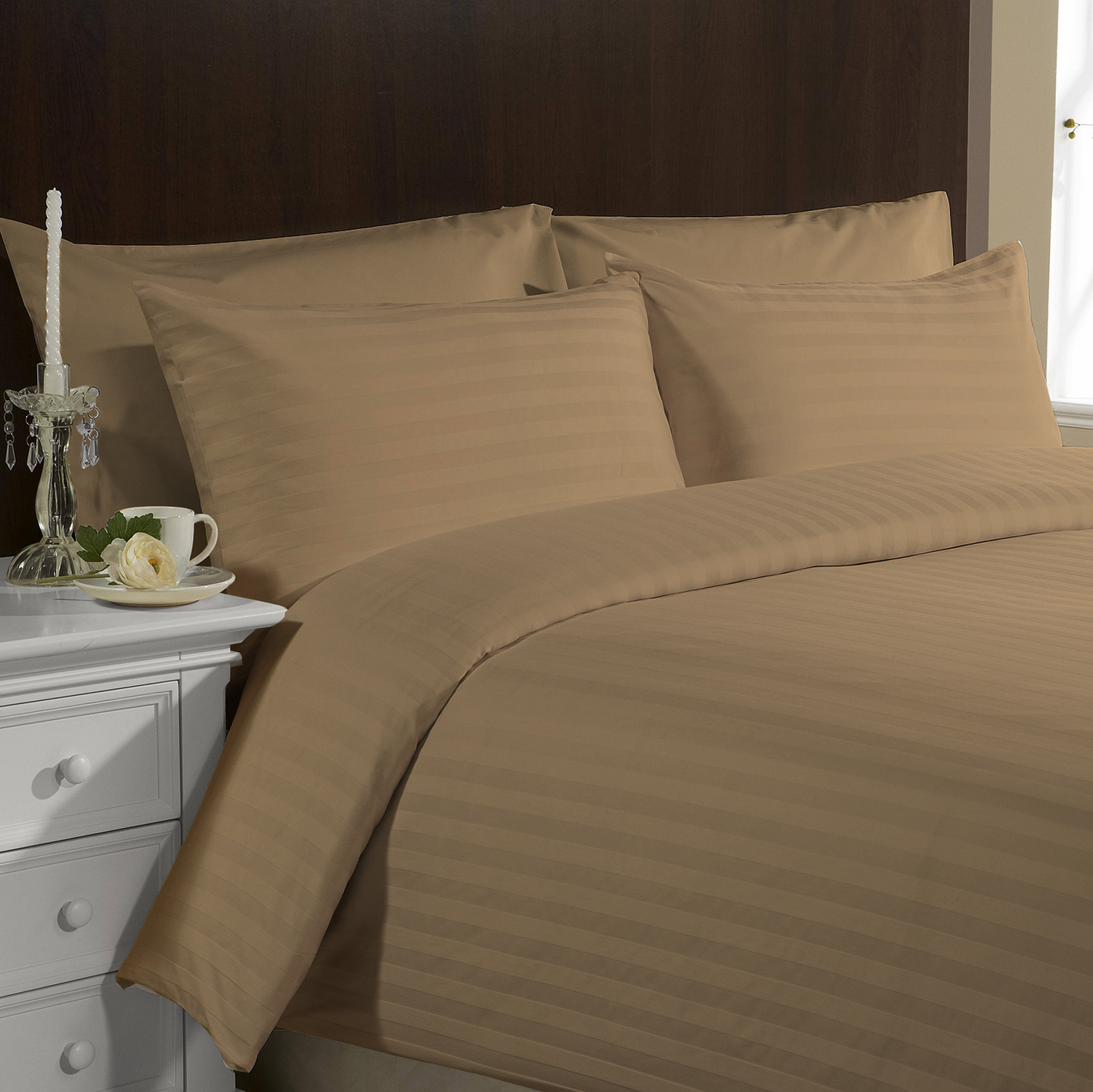 Brown Hotel Stripes Beddings