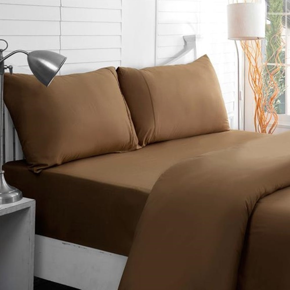 Light Brown Plain Beddings Set