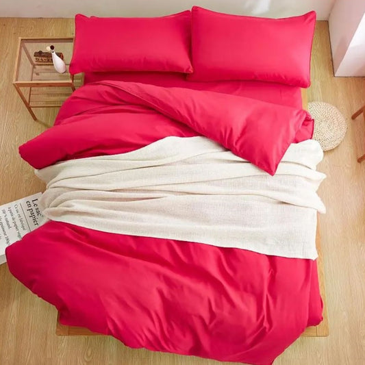 Magenta Plain Beddings Set