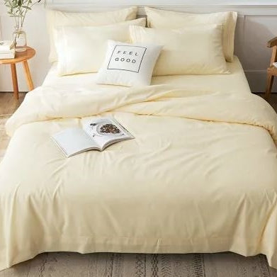 Cream Plain Beddings Set